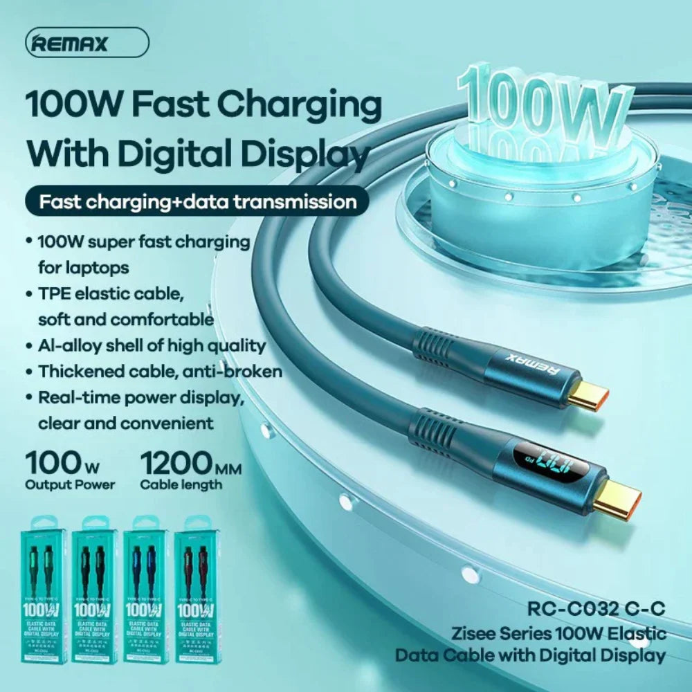 Cable Remax RC032 C Tipo-C 100W vista 2 - MyTechCell Colombia