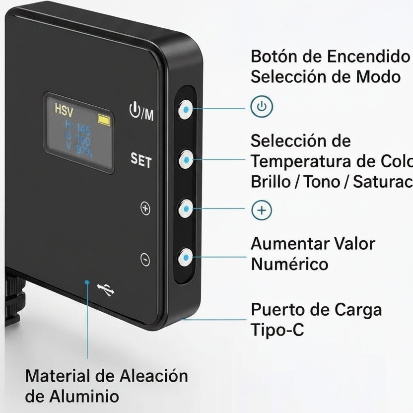 Luz Portatil Neepho Np-L3 vista 2 - MyTechCell Colombia