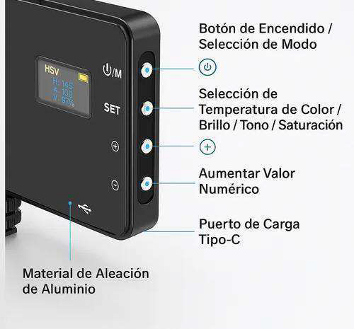 Luz Portatil Neepho Np-L3 vista 2 - MyTechCell Colombia