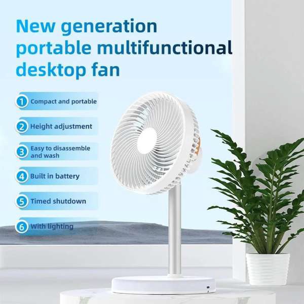 Ventilador P6 Plegable + Lampara Recargable vista 2 - MyTechCell Colombia