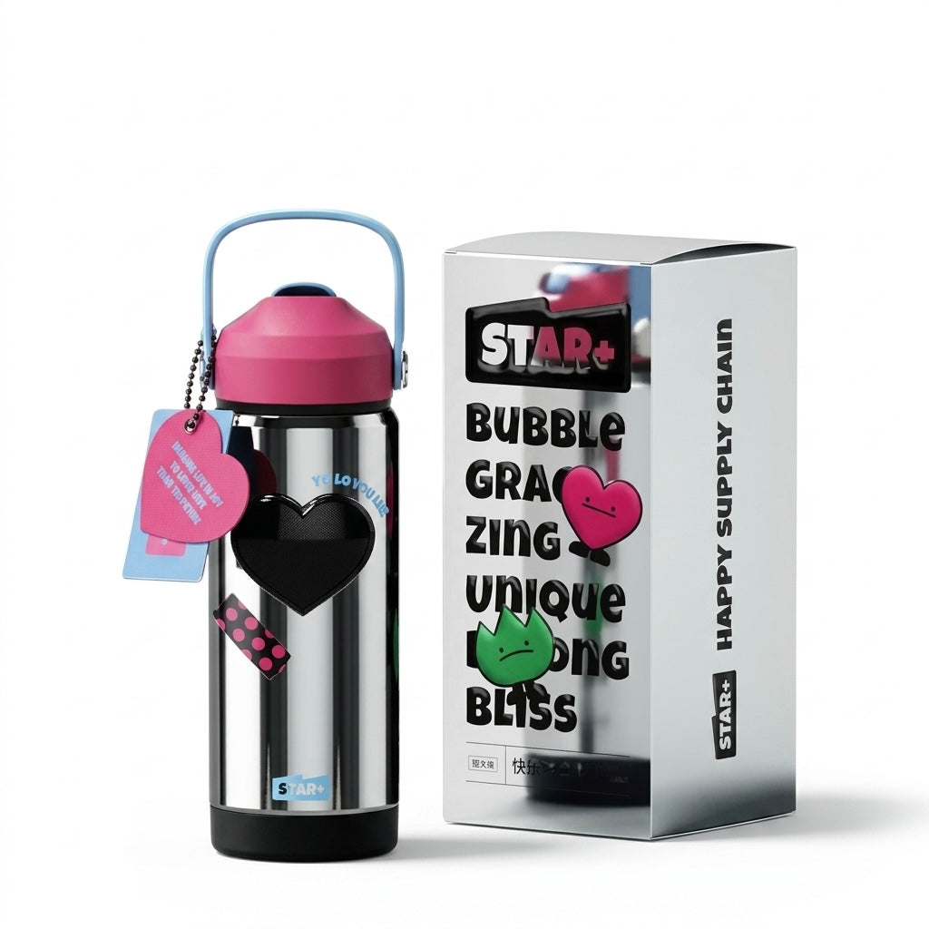 Termo Star+ 550ml corazon metalizado #14
