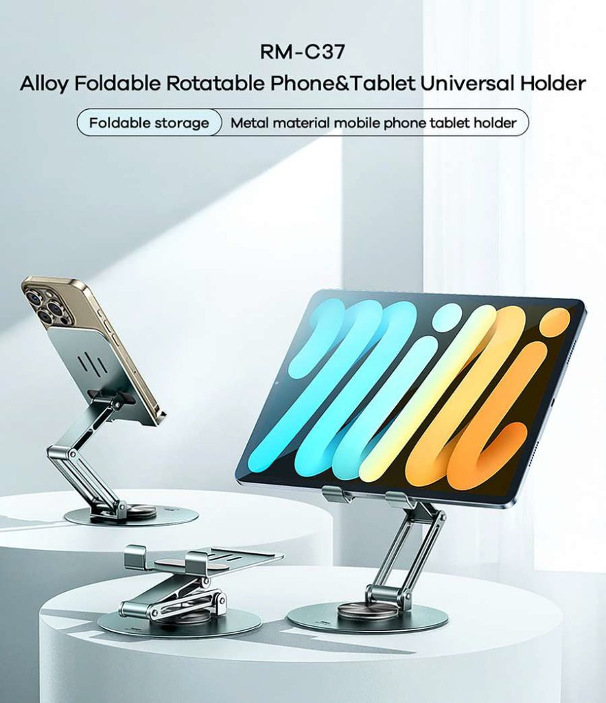 Holder 360º Metálico Tablet Remax C37 vista 2 - MyTechCell Colombia