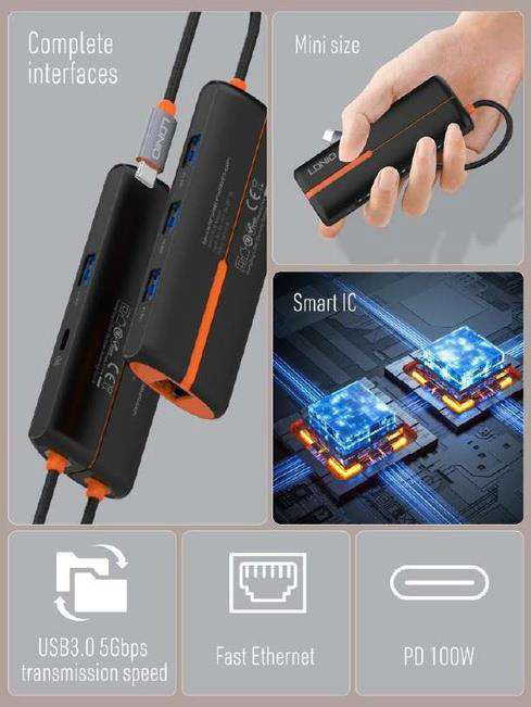Multipuerto + LAN + 4K LDNIO DS-26U vista 2 - MyTechCell Colombia
