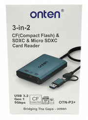 Adaptador 3 en 2 ONTEN KSS-P3+ USB-A y USB-C - vista 2 - MyTechCell Colombia