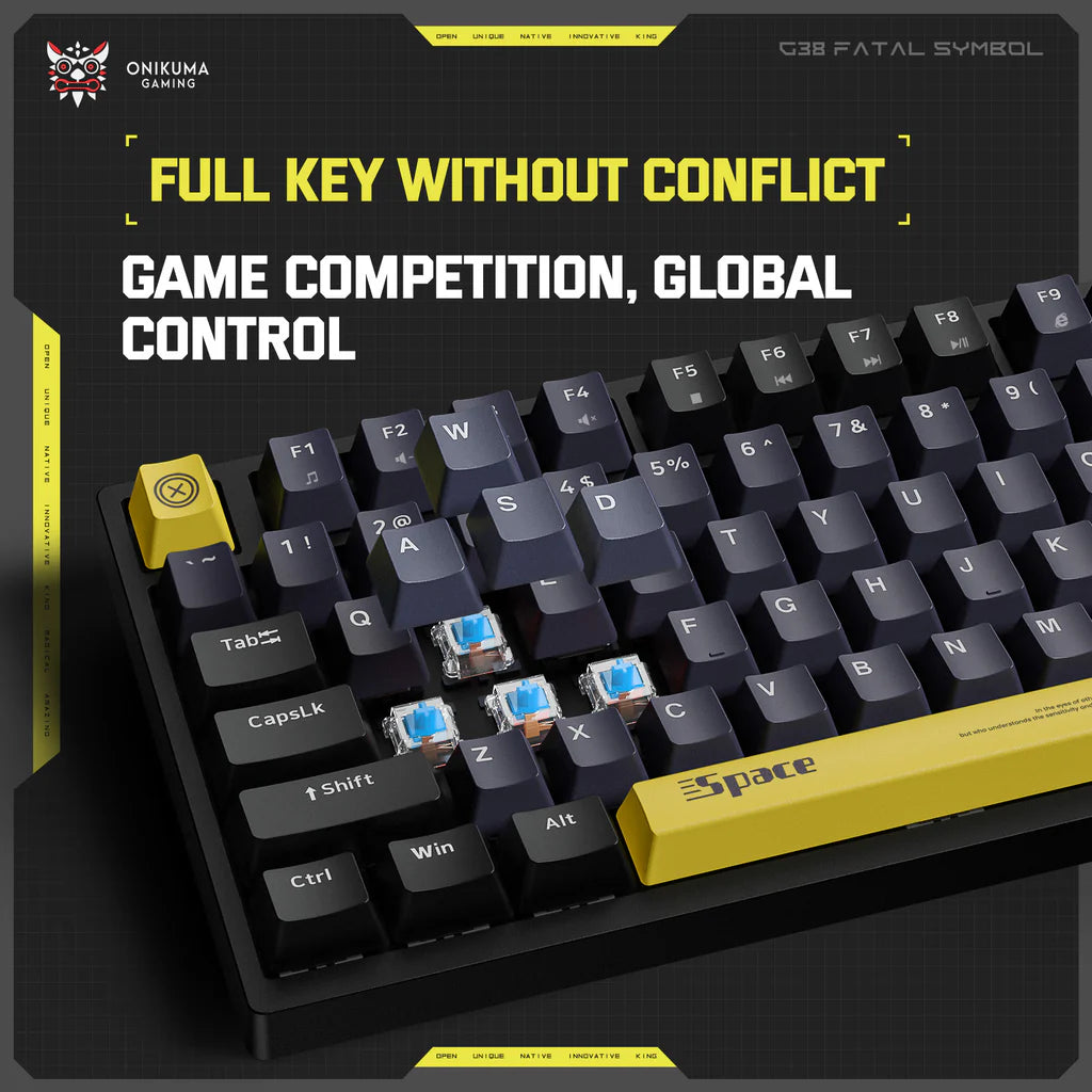 Teclado Mecanico Onikuma G38 vista 3 - MyTechCell Colombia