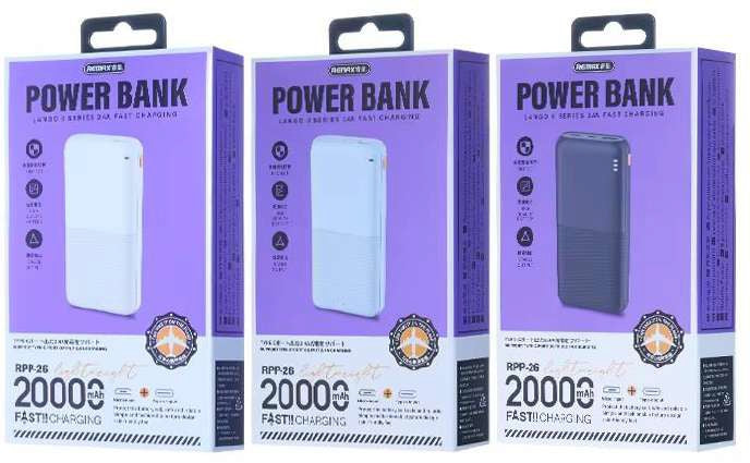 Power Bank Remax RPP-26 20.000mAh vista 3 - MyTechCell Colombia