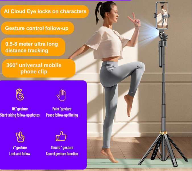 Selfie Stick CL-11 1.80mts con Sensor de Movimiento vista 3 - MyTechCell Colombia