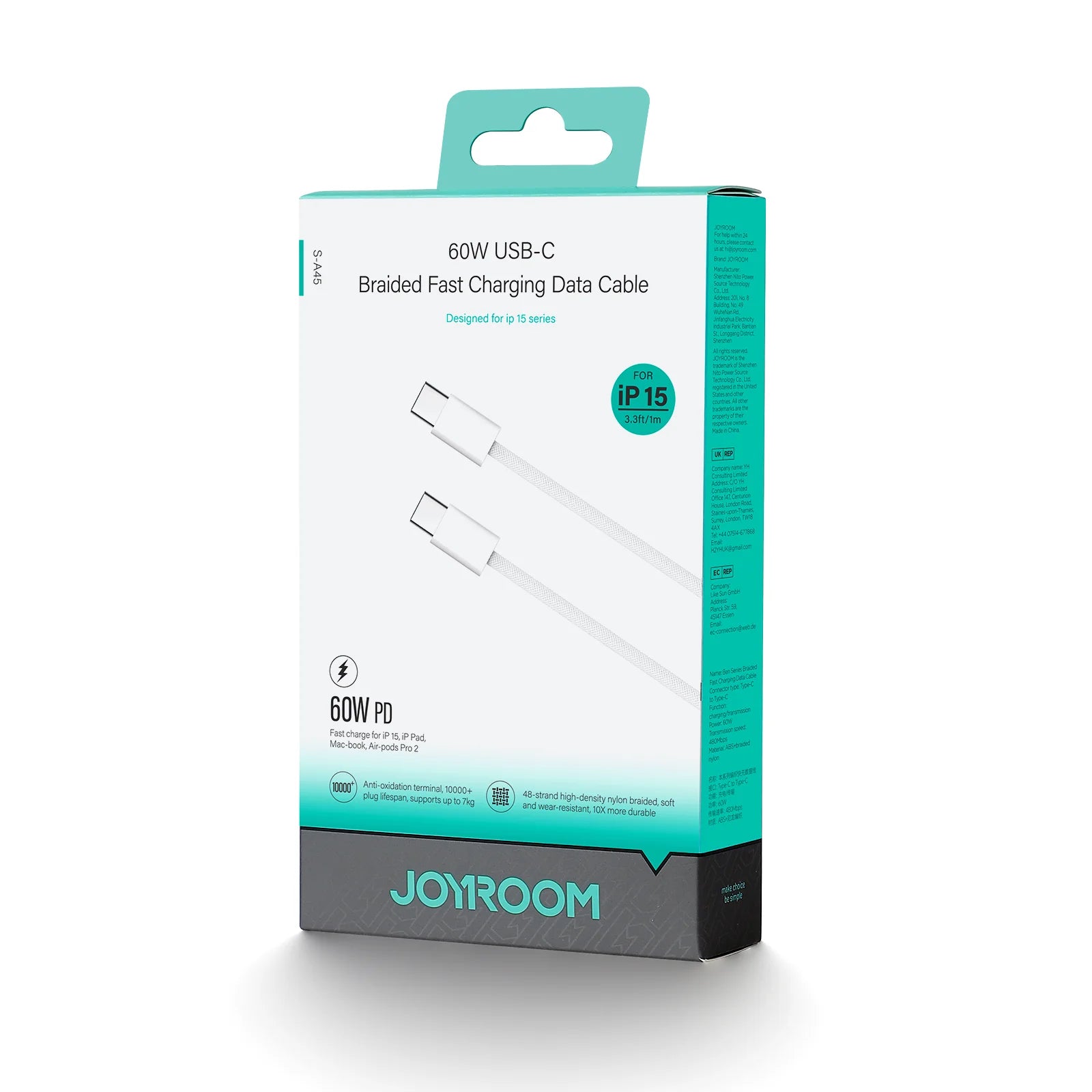 Cable Joyroom S A45 C Tipo-C 60W vista 2 - MyTechCell Colombia