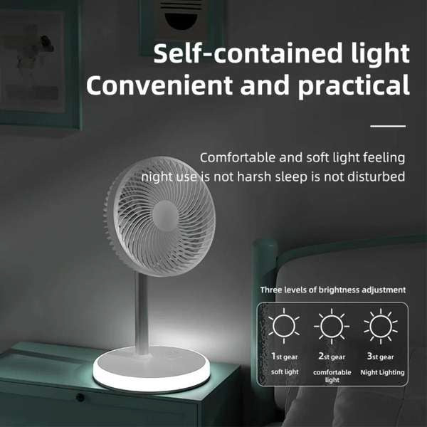 Ventilador P6 Plegable + Lampara Recargable