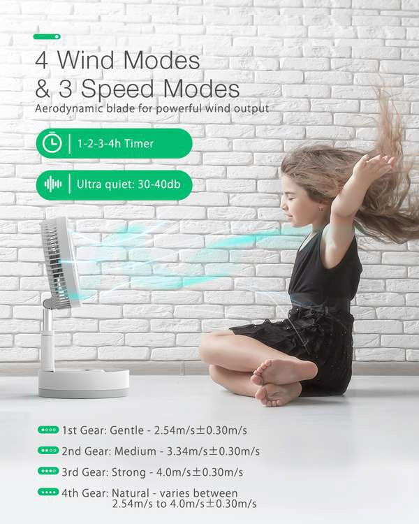 Ventilador P10 Plegable + Lampara Recargable