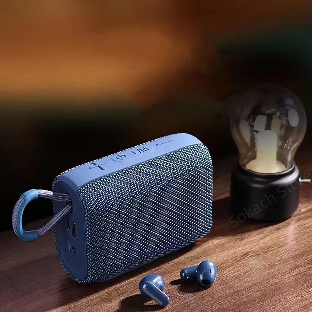 Parlante Remax + Audífonos M17 AZUL