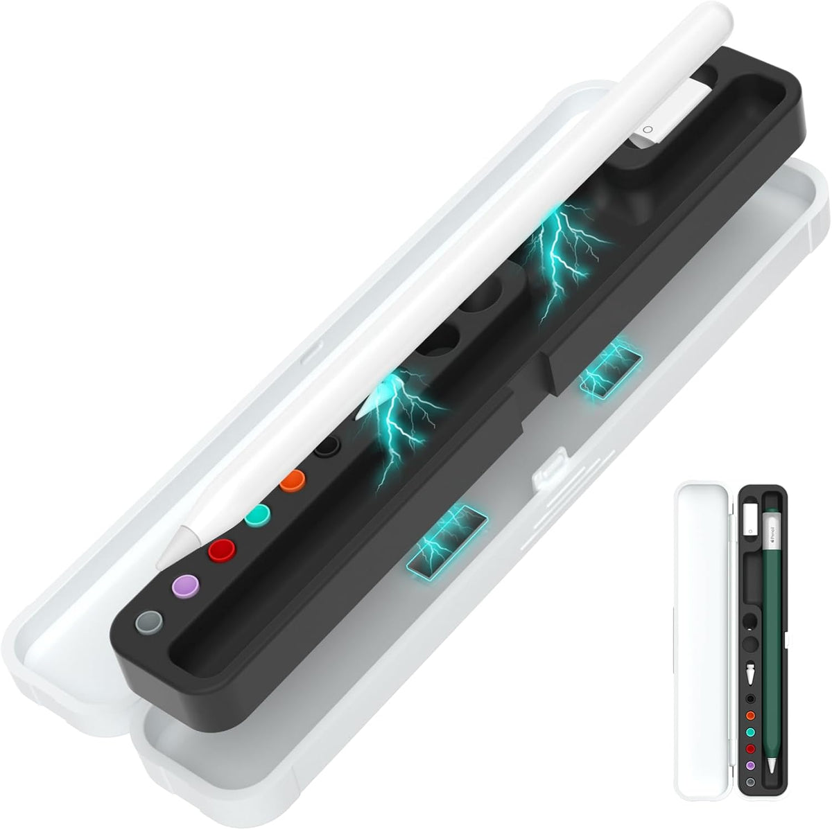 Cajita Para Apple Pencil + Set de Repuesto de Puntas Colores vista 4 - MyTechCell Colombia