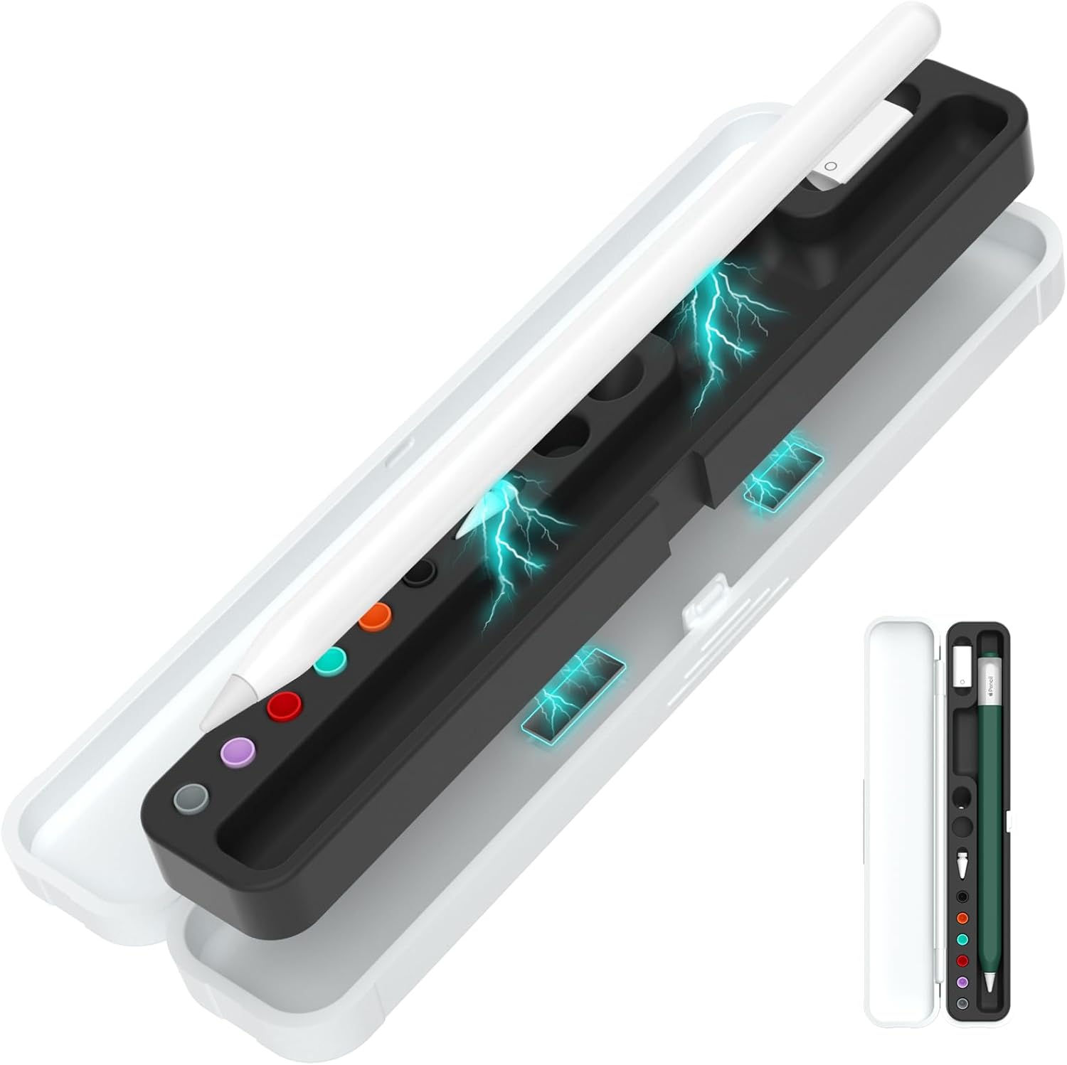 Cajita Para Apple Pencil + Set de Repuesto de Puntas Colores vista 4 - MyTechCell Colombia