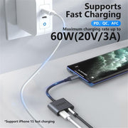 Adaptador Onten 288 C Tipo-C + 3.5MM vista 3 - MyTechCell Colombia