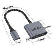 Adaptador Onten 290 C Tipo-C+C vista 4 - MyTechCell Colombia