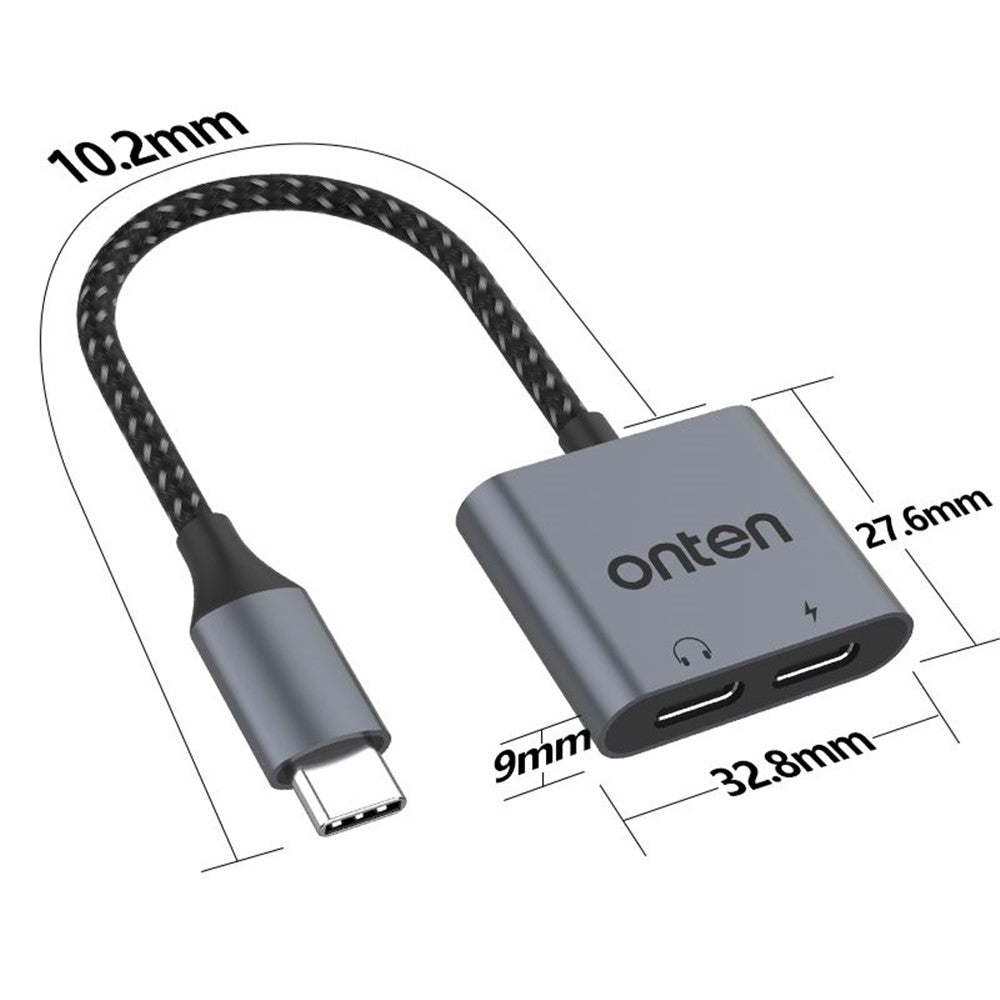 Adaptador Onten 290 C Tipo-C+C vista 4 - MyTechCell Colombia