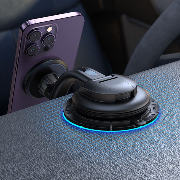 Soporte vehicular magnético JOYROOM JR-ZS366-W | Ventosa y rejilla - vista 4 - MyTechCell Colombia