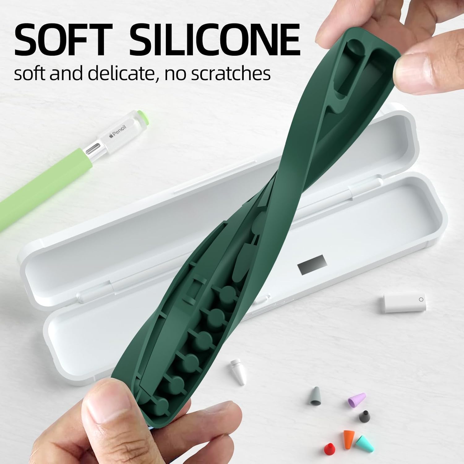 Cajita Para Apple Pencil + Set de Repuesto de Puntas Colores vista 9 - MyTechCell Colombia
