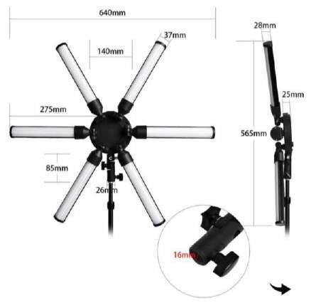 Aro De Luz Estrella HD-60X vista 3 - MyTechCell Colombia