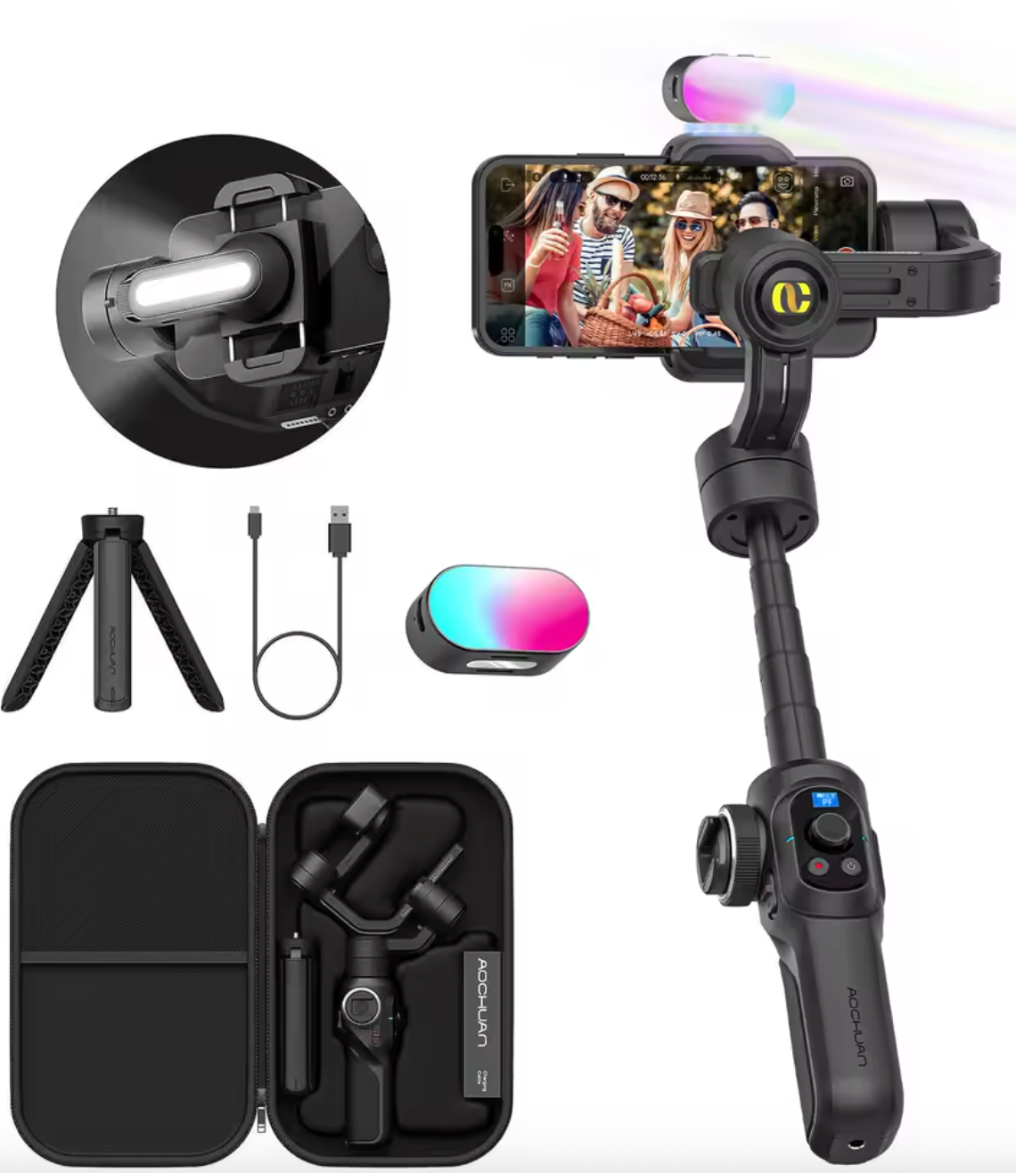 Estabilizador Aochuan S2 Negro