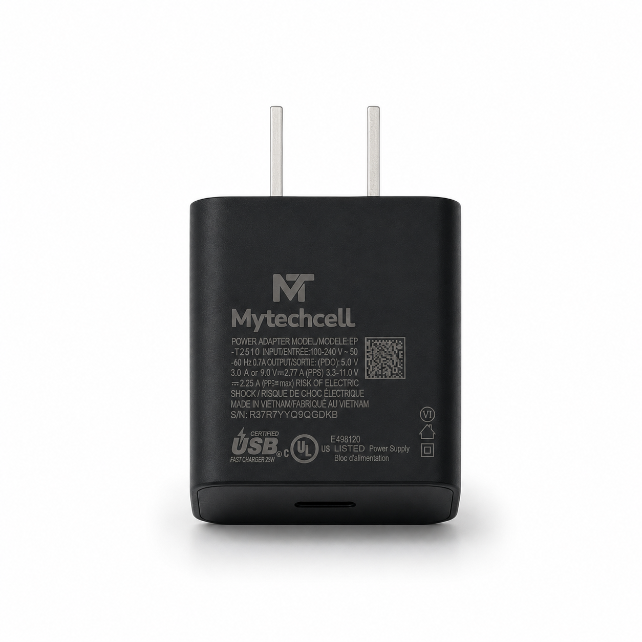 Cargador USB-C 25W de Carga Rápida MyTechCell