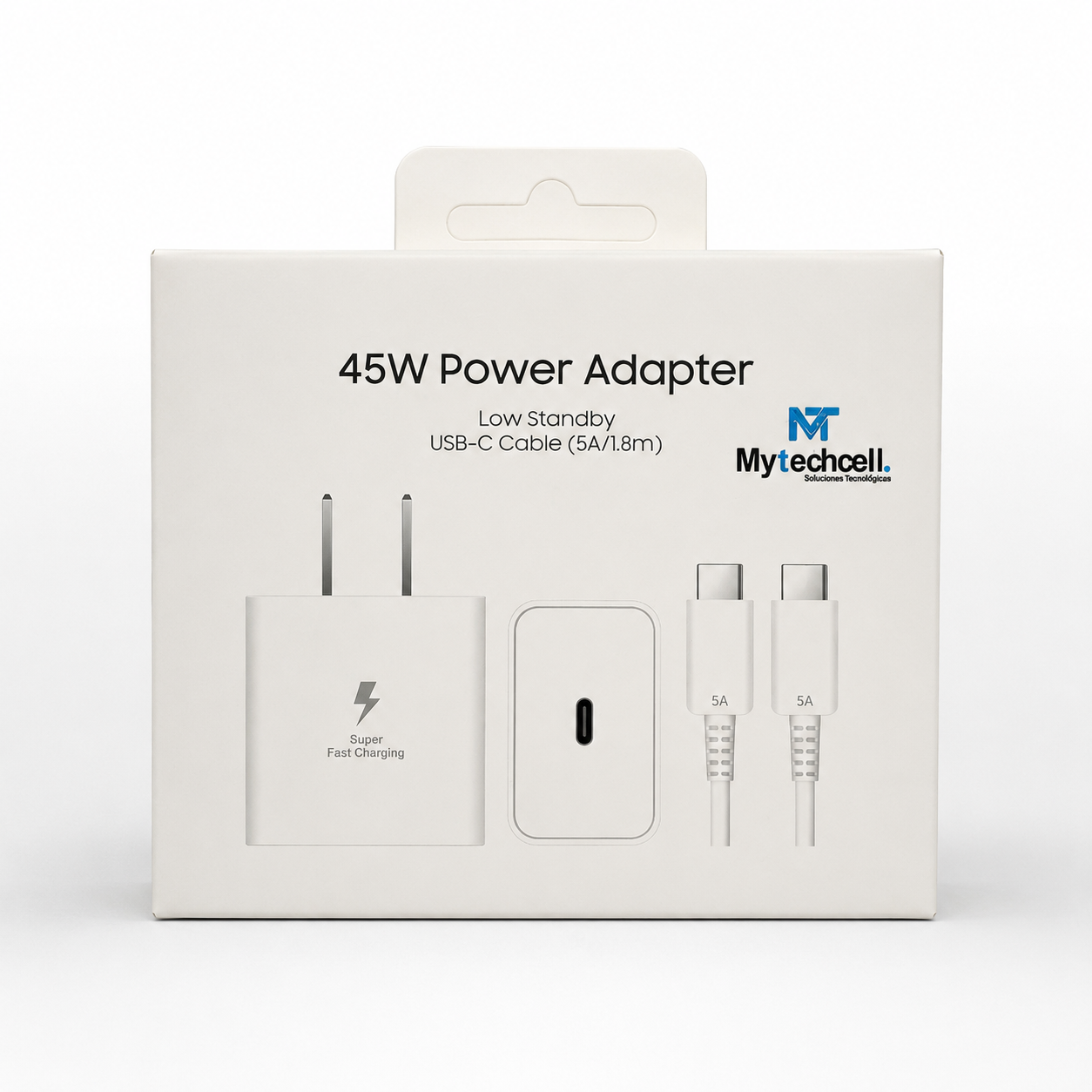 Cargador USB-C MyTech 45 W con cable | Compatible con Samsung - vista 4 - MyTechCell Colombia