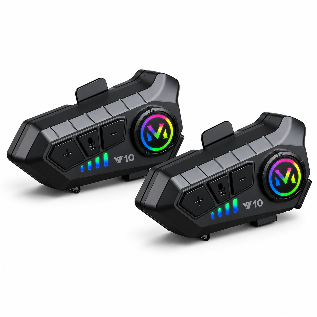 Intercom Bluetooth para Casco V10 2X (2 Unidades)