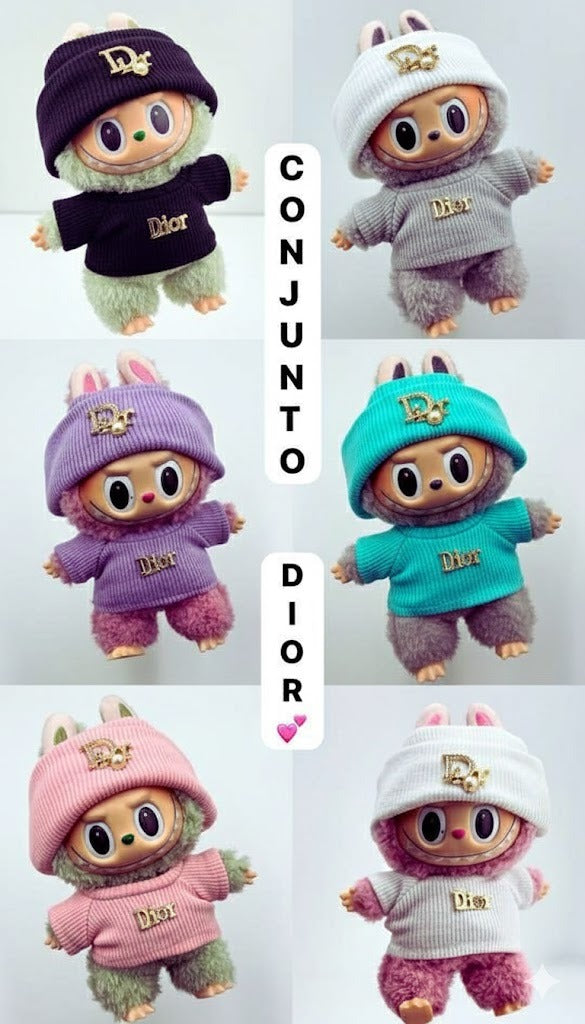 Conjunto Gorrito + Vestido Labubu