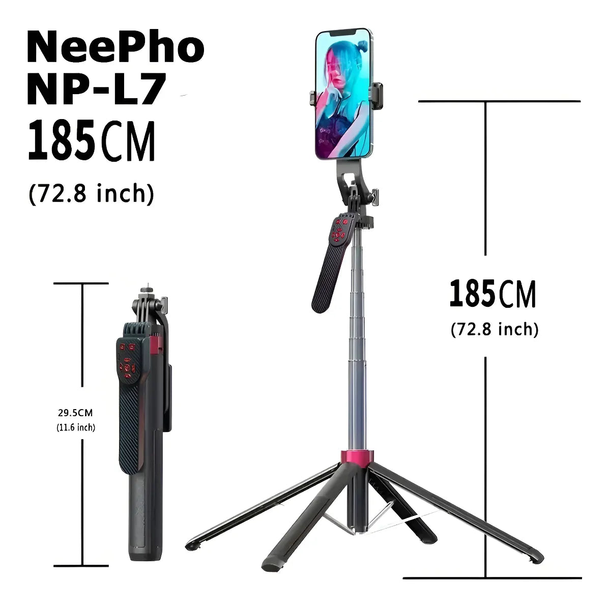 Selfie Stick Neepho NP L7 vista 2 - MyTechCell Colombia