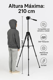 Trípode Profesional NeePho 910A para Celular y Cámara vista 5 - MyTechCell Colombia