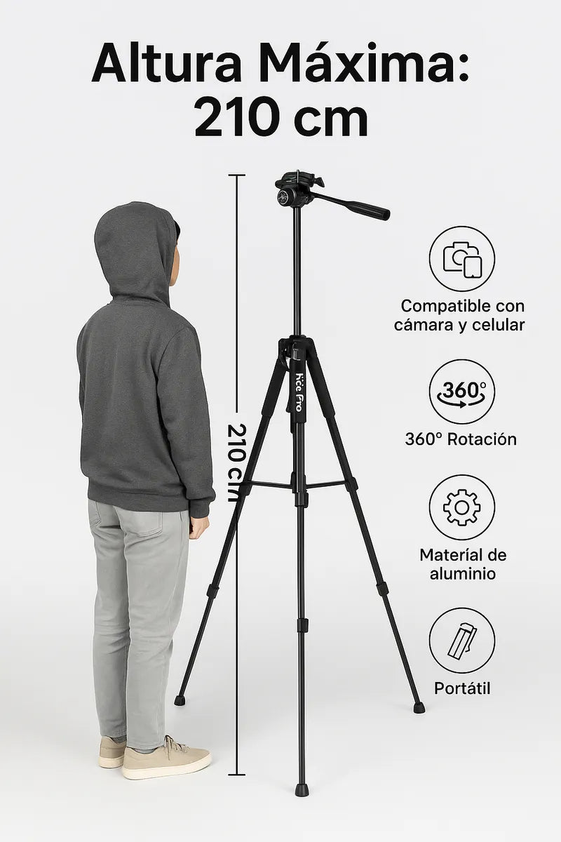 Trípode Profesional NeePho 910A para Celular y Cámara vista 5 - MyTechCell Colombia