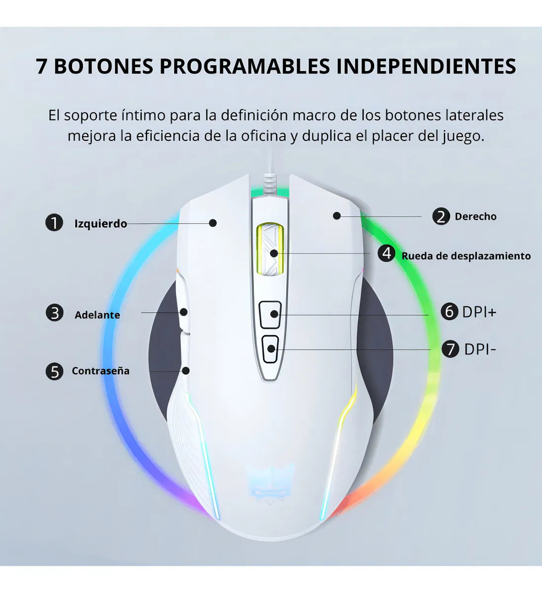Mouse Gamer Bluetooth Onikuma CW905 vista 2 - MyTechCell Colombia