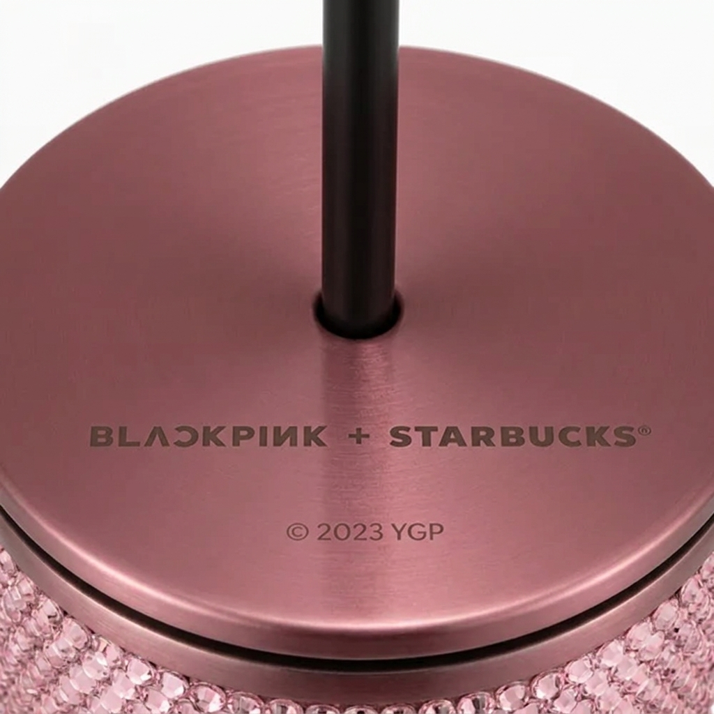 Termo Starbucks x BLACKPINK con Cristales | Vaso Térmico con Pitillo Reutilizable | Edición Coleccionable