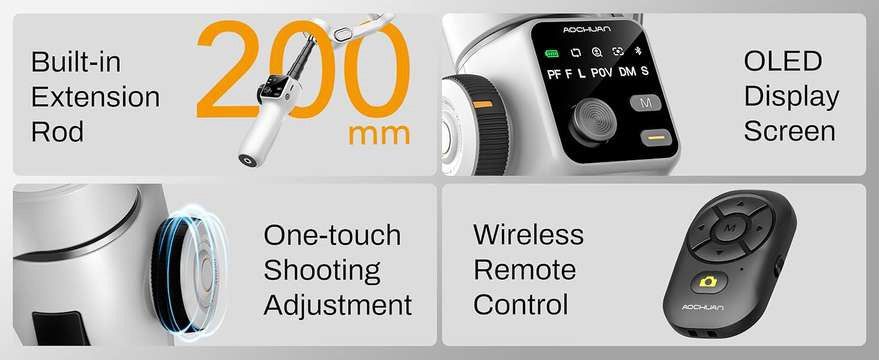 Estabilizador Aochuan Smart V8 vista 3 - MyTechCell Colombia