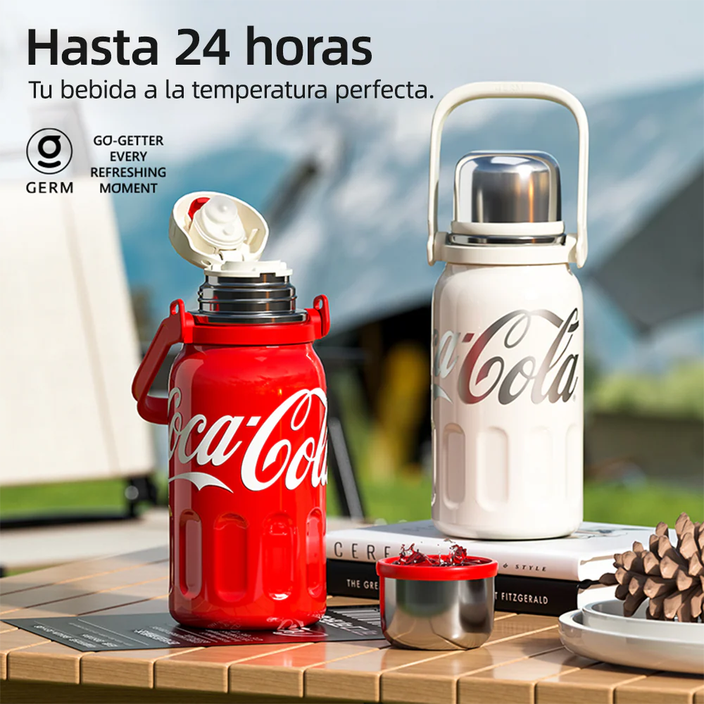 Termo Deportivo Coca-Cola x Germ  1200 ml/ 40 Oz  con Tapa Taza