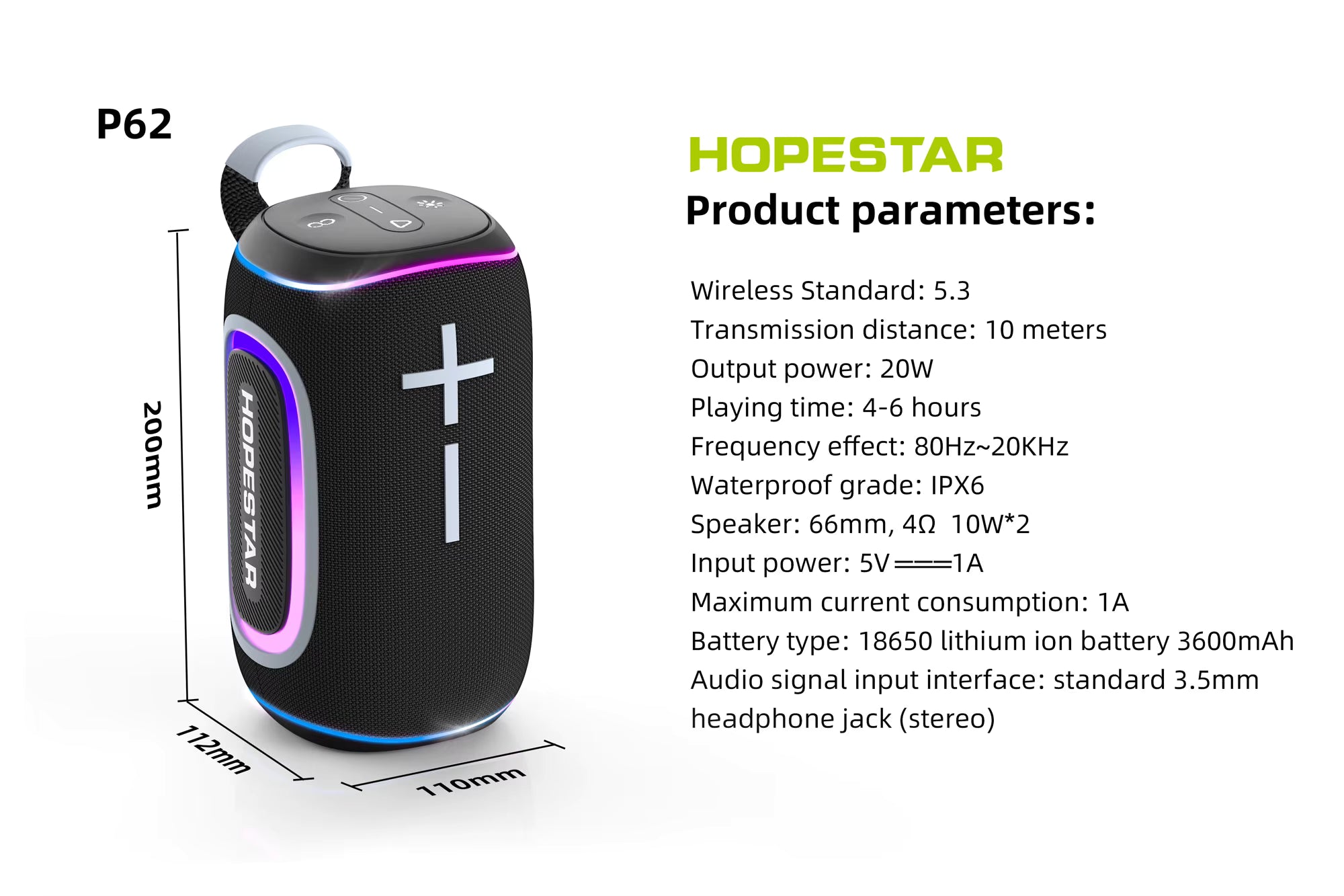 Parlante Hopestar P62