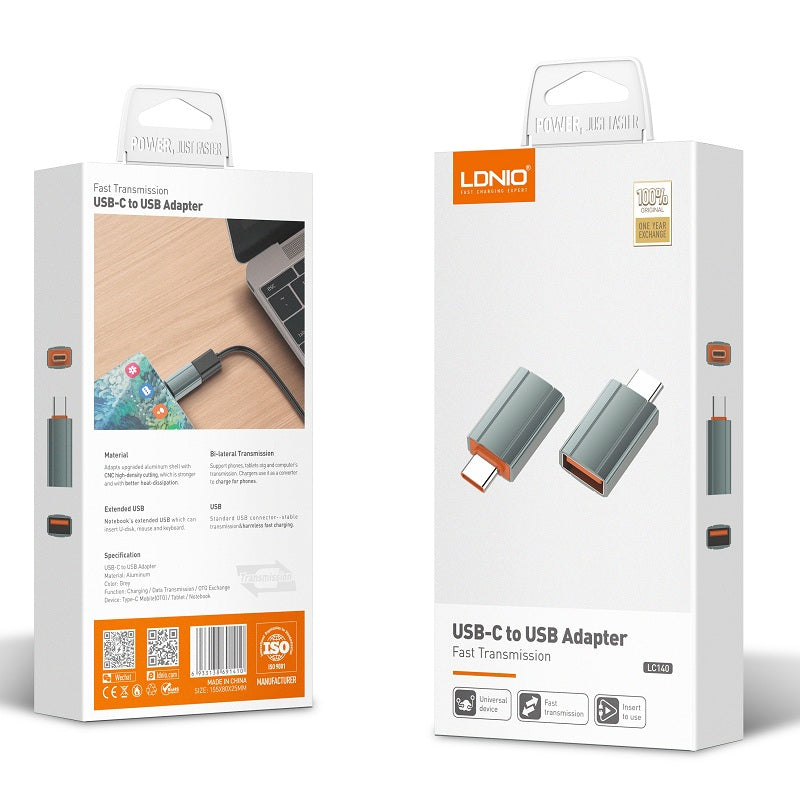 Adaptador Usb Tipo-C Ldnio LC140 vista 4 - MyTechCell Colombia