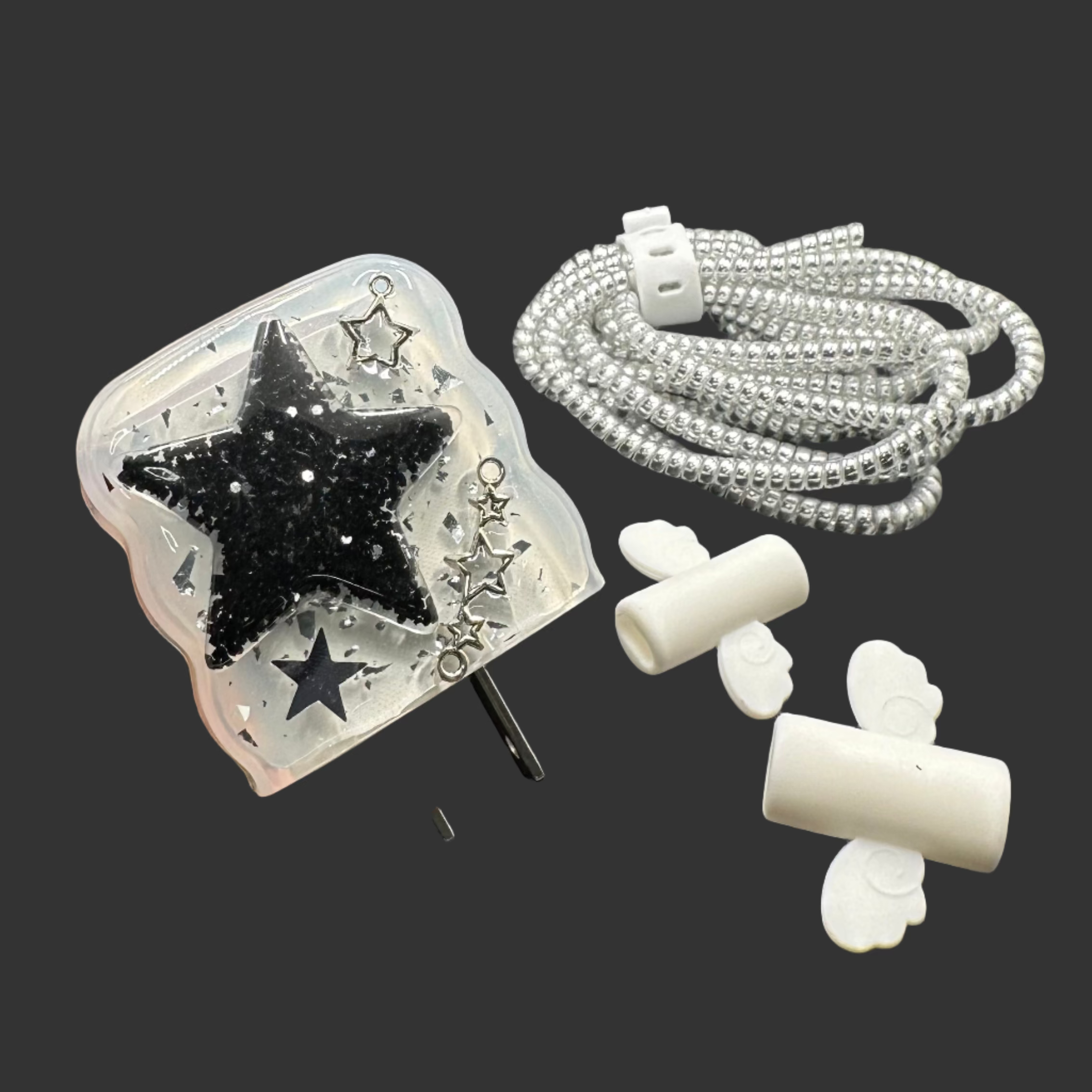 Protector Cargador Iphone 20w Estrella Negra