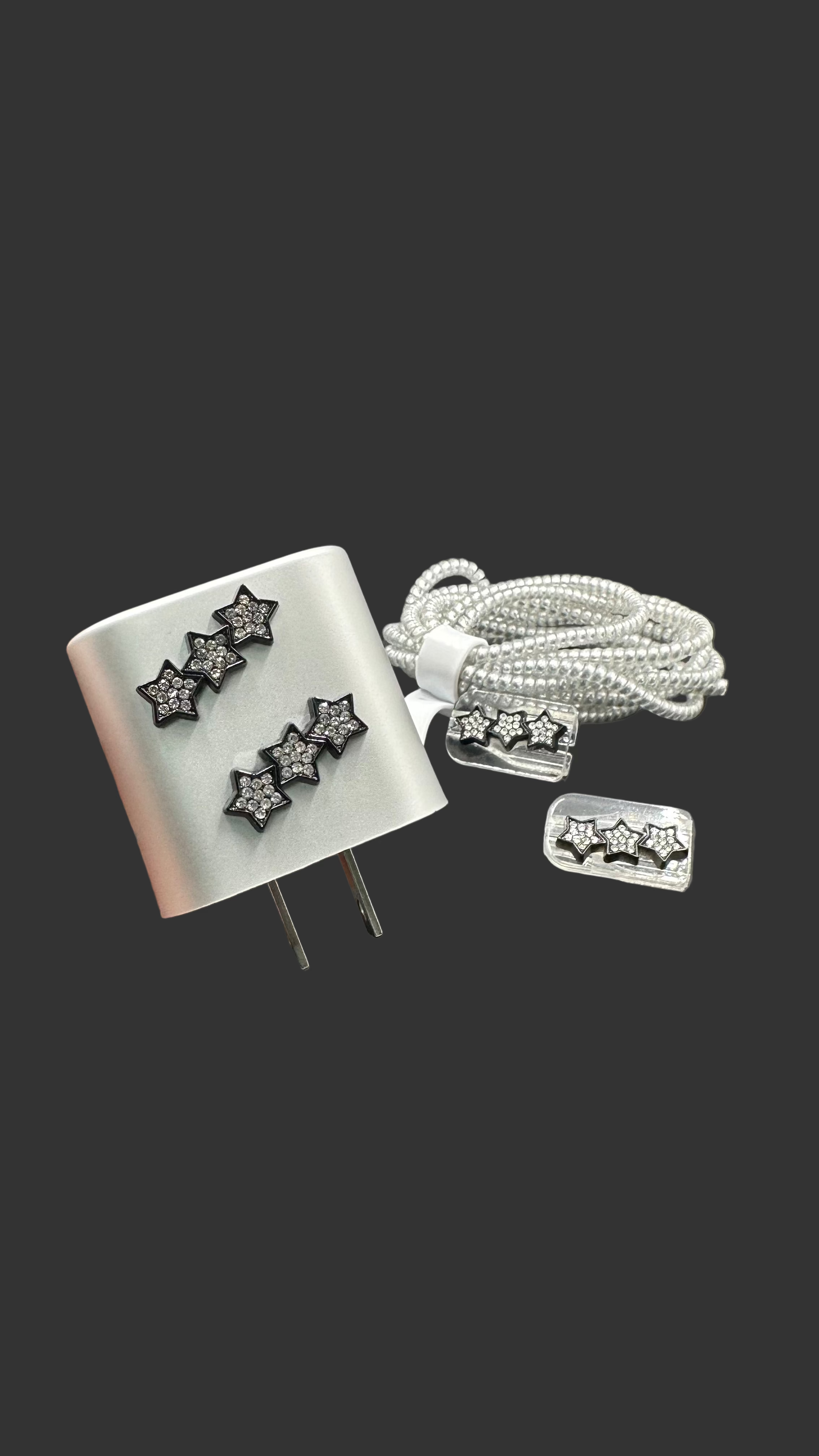 Protector Cargador Iphone 20w Iphone 20w Estrellas Negras Triple