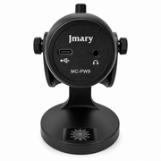 Micrófono USB Jmary MC-PW9 RGB | Cardioide | USB Tipo-C | Monitor de Audífonos | Streaming y Podcast