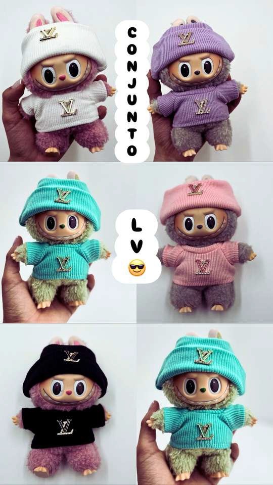 Conjunto Gorrito + Vestido Labubu