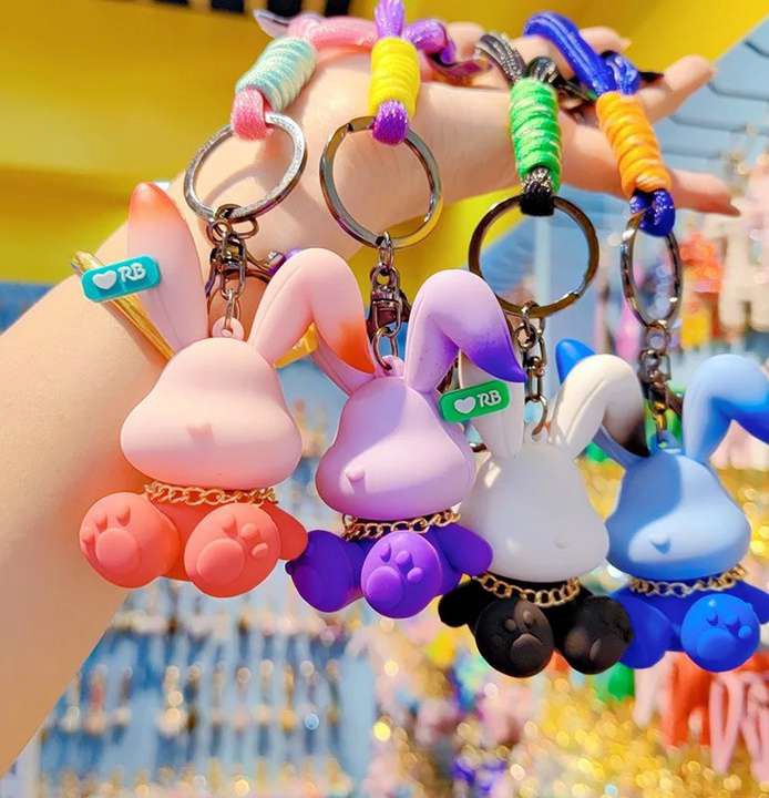 Llavero Conejo Sentado Oreja Caida