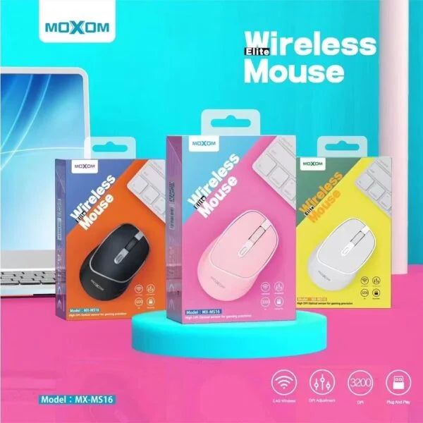 Mouse Moxom Bluetooth MX MS16 vista 2 - MyTechCell Colombia