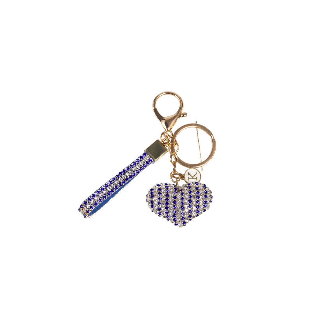 Llavero Piedras Corazones Rayas