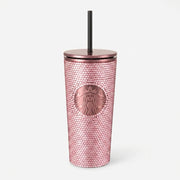 Termo Starbucks x BLACKPINK con Cristales | Vaso Térmico con Pitillo Reutilizable | Edición Coleccionable