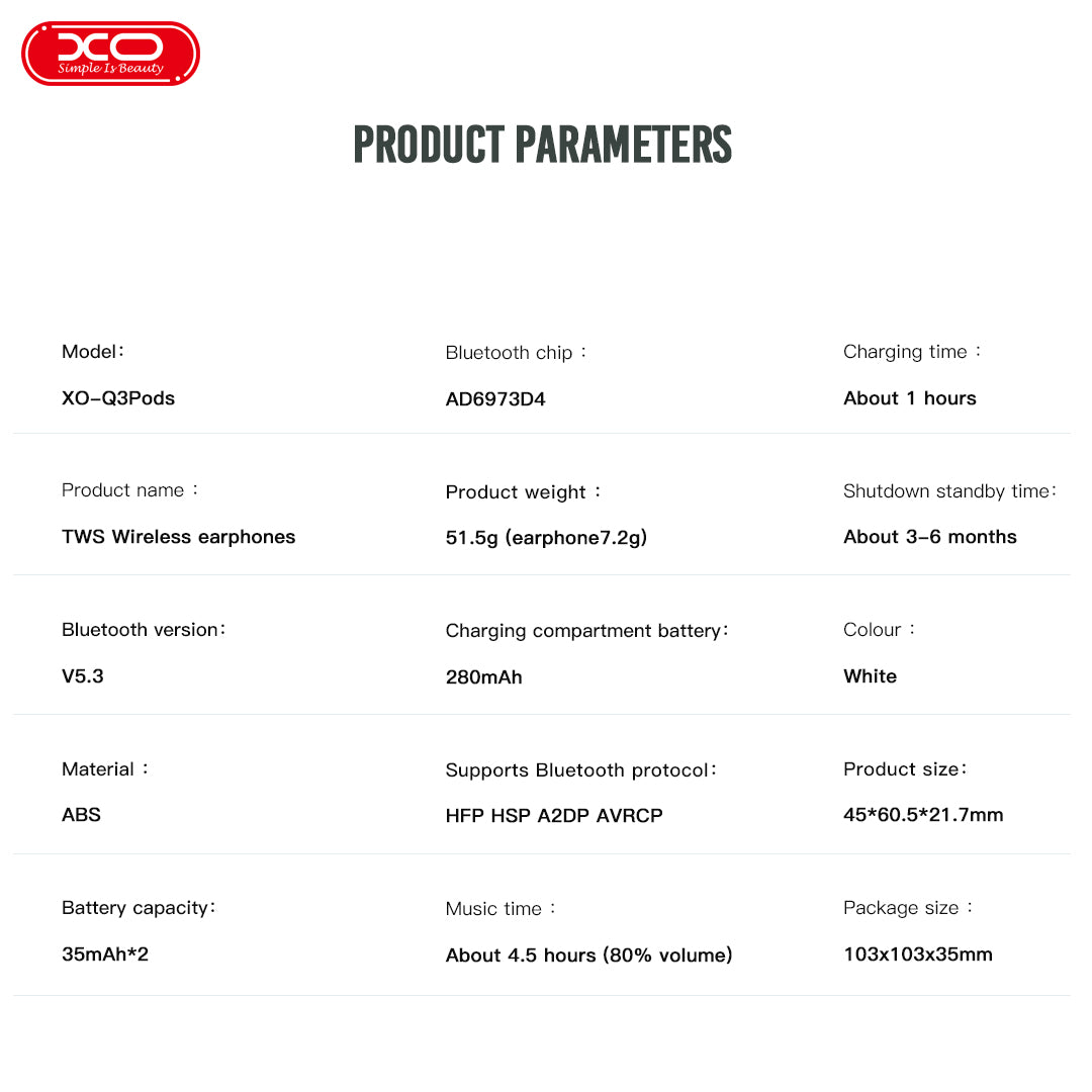AirPods XO Q3 vista 9 - MyTechCell Colombia