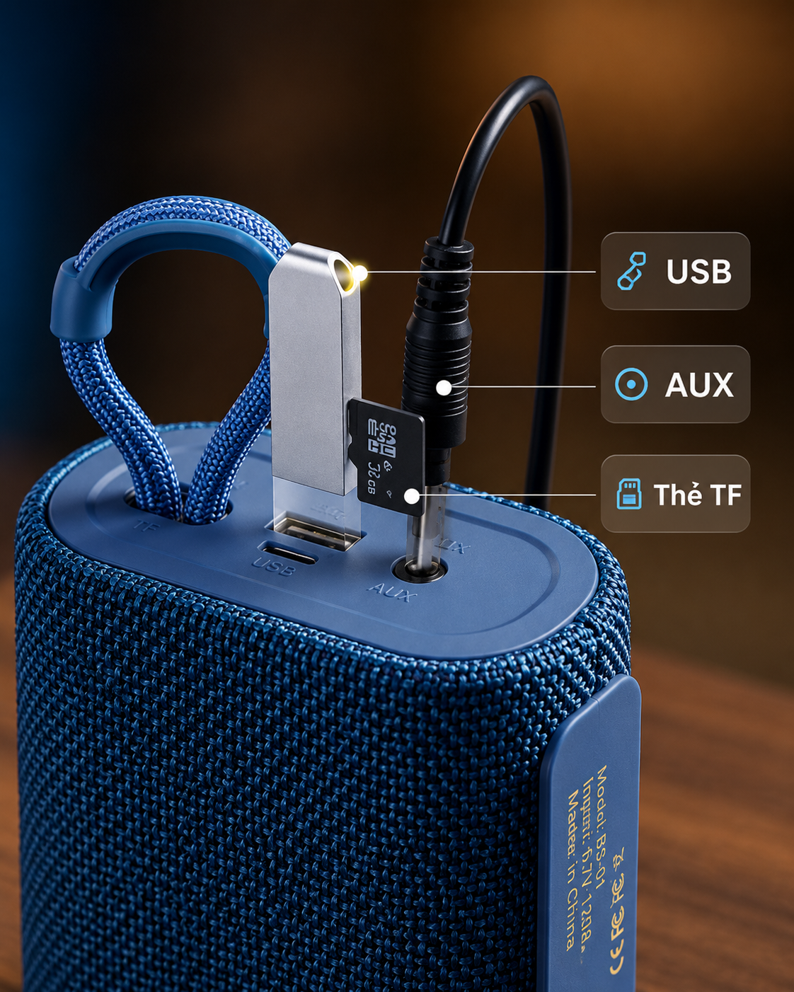 Parlante Bluetooth REMAX RB-M17 con Audífonos Inalámbricos | 5W | Radio FM | USB | Tarjeta TF | AUX