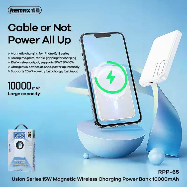 Power bank Magsafe Remax Rpp 65 10.00 Mah vista 8 - MyTechCell Colombia