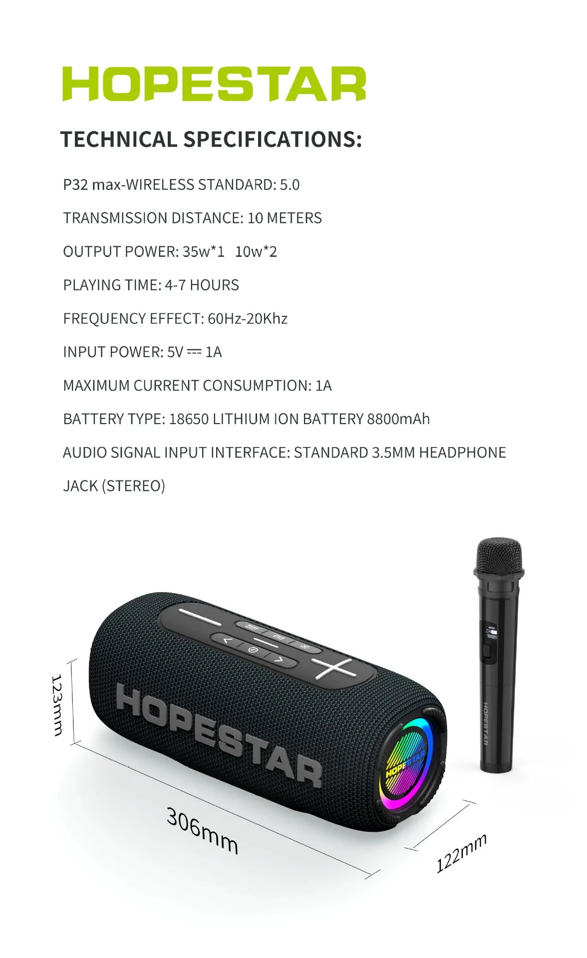 Parlante Hopestar P32 Max