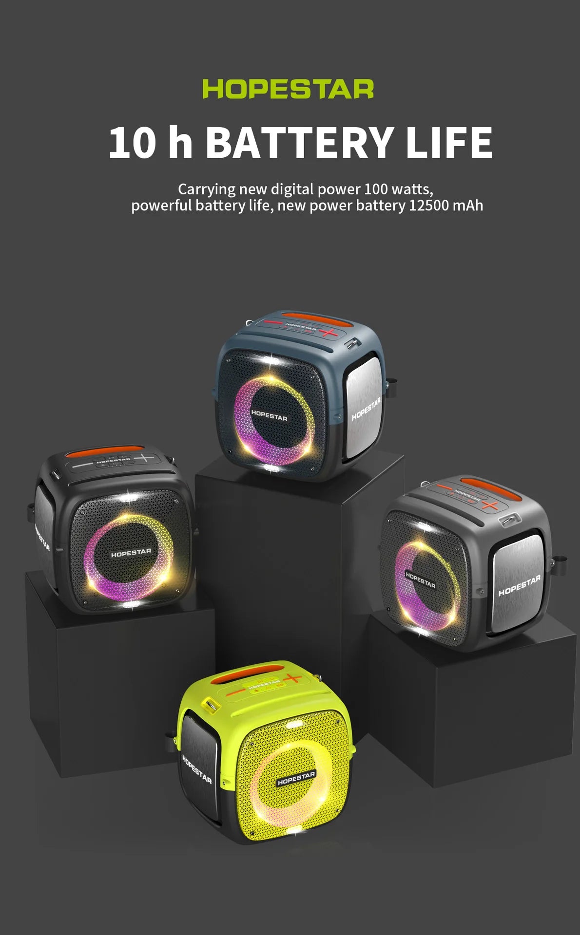 Parlante Hopstar Party One Negro